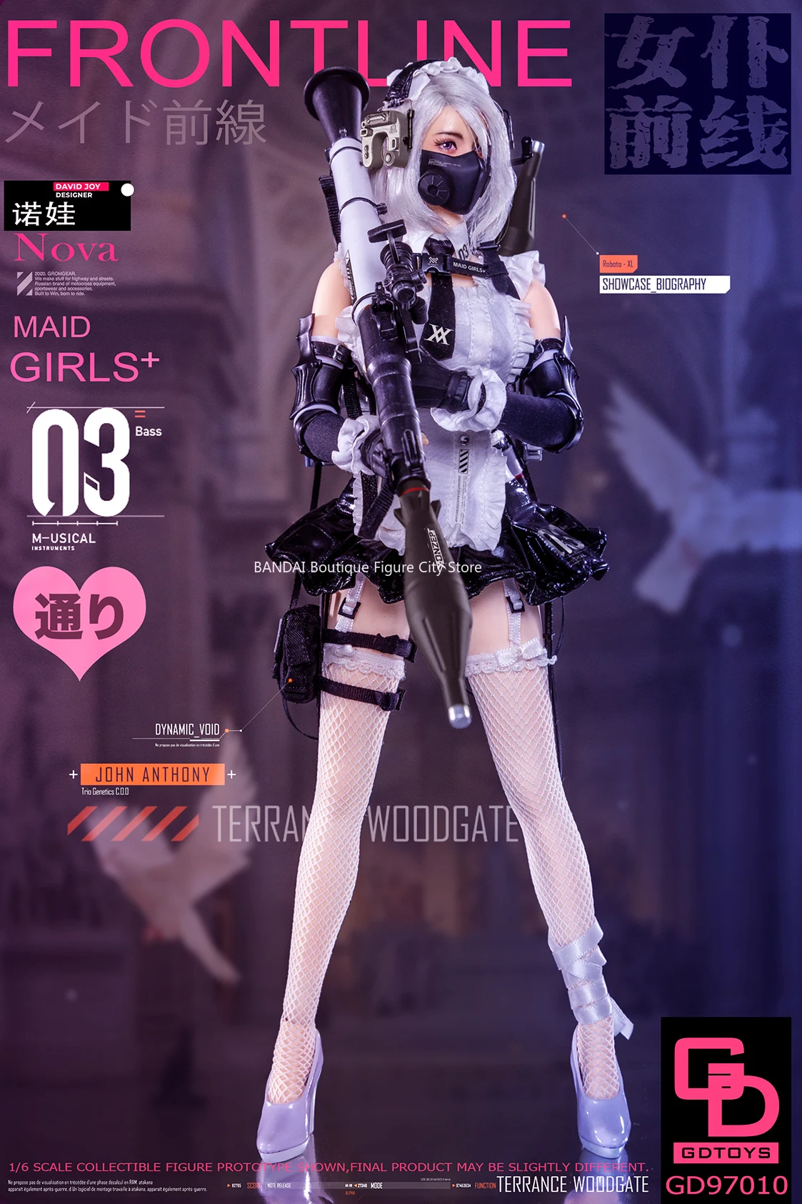 In Stock GDTOYS 1/6 GD970101 Maid Frontline Part 3 - Nova with Movable Eyes Movable Doll