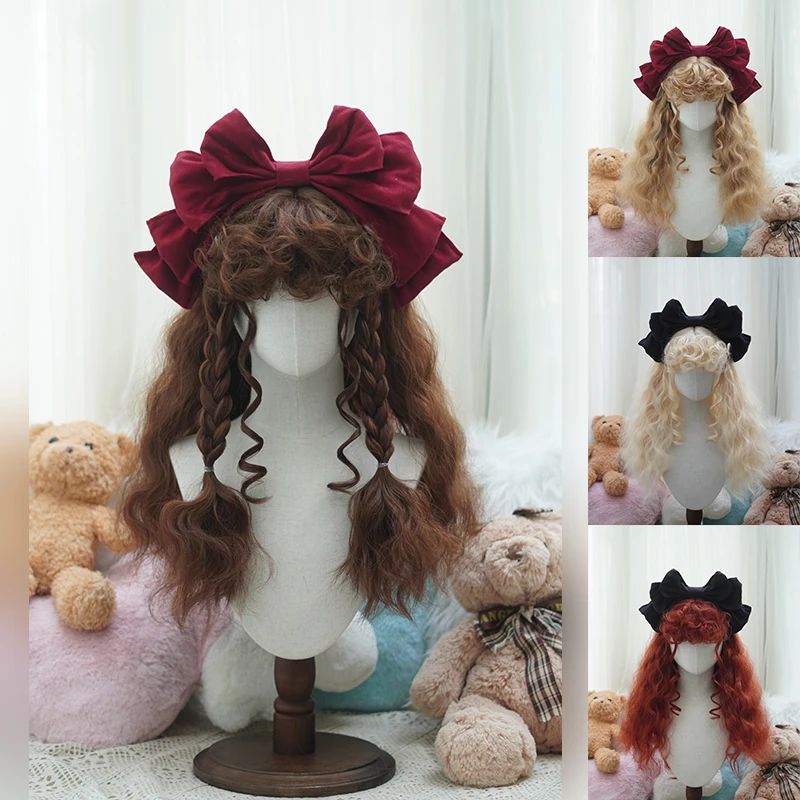 24 بوصة لوليتا نمط شعر مستعار الانفجارات مجعد | شعر صناعي مقاوم للحرارة للحفلات التنكرية والهالوين وحفلات الرسوم المتحركة #1