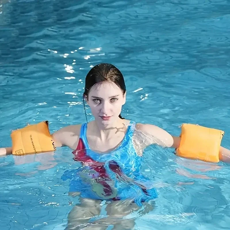 

2 шт., надувной круг для рук, плавучий рукав, утолщенный надувной плавающий рукав, защитная повязка для плавания, тренировочное снаряжение для плавания