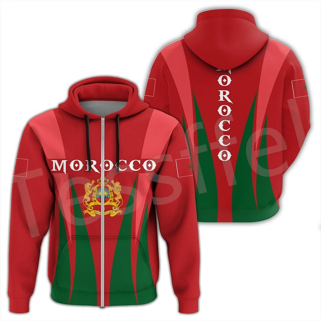 Tessffel Black History Africa County Morocco Flag Tribe Tattoo Tracksuit 3DPrint Men/Women Streetwear Casual Pullover Hoodies 20