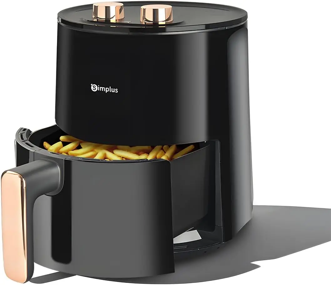 4.5-Quart Air Fryer, 1300W Oven with Adjustable Temperature, 6 Preset Cooking Modes, 392°F Rapid Crisp Technology, Hassle-Free M