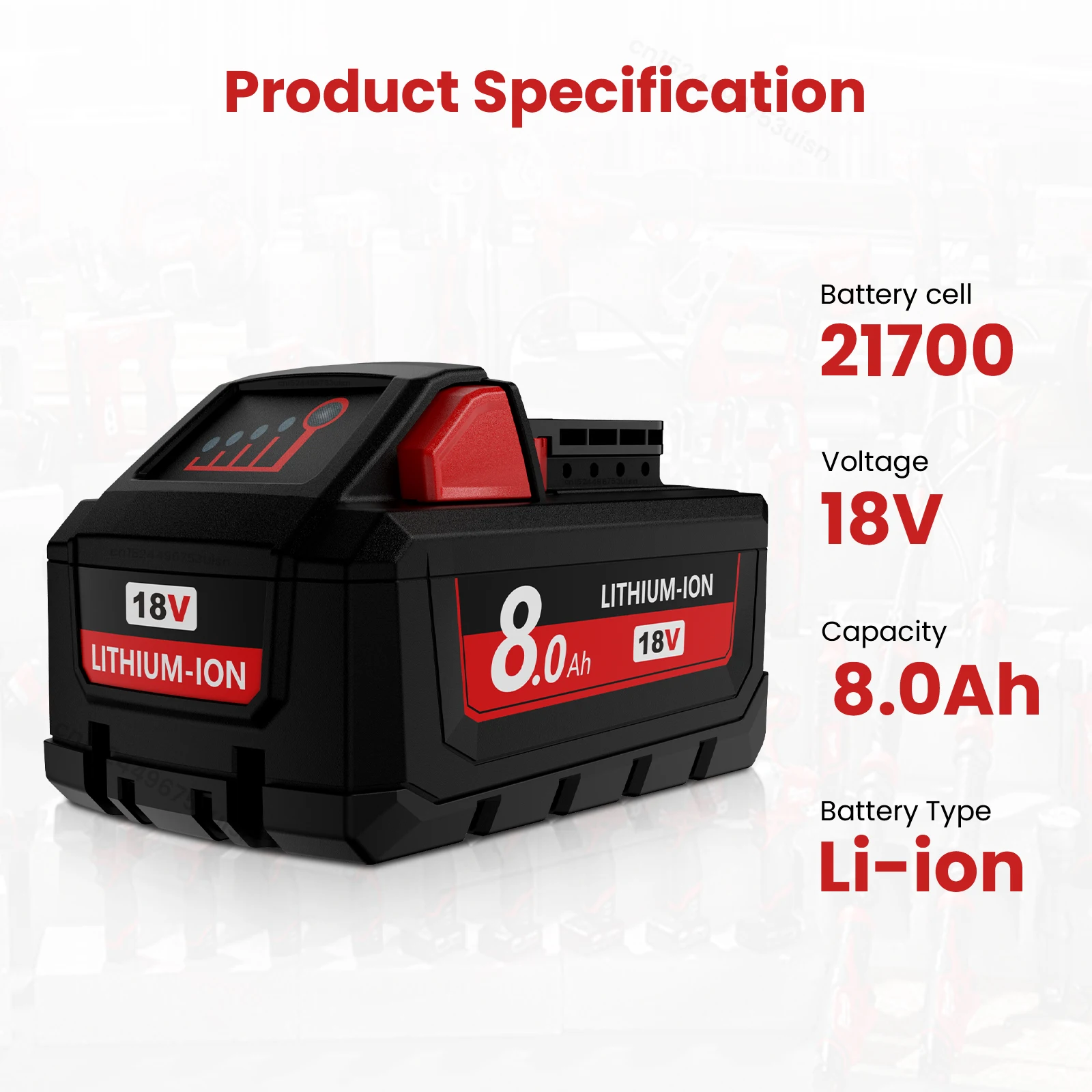 Für milwaukee m18 batterie 9.0 zelle xc 18v 8.0/6,0/1860 wiederauf ladbare batterien m18b5 48-11-0022/ladegerät elektro werkzeug batterie br