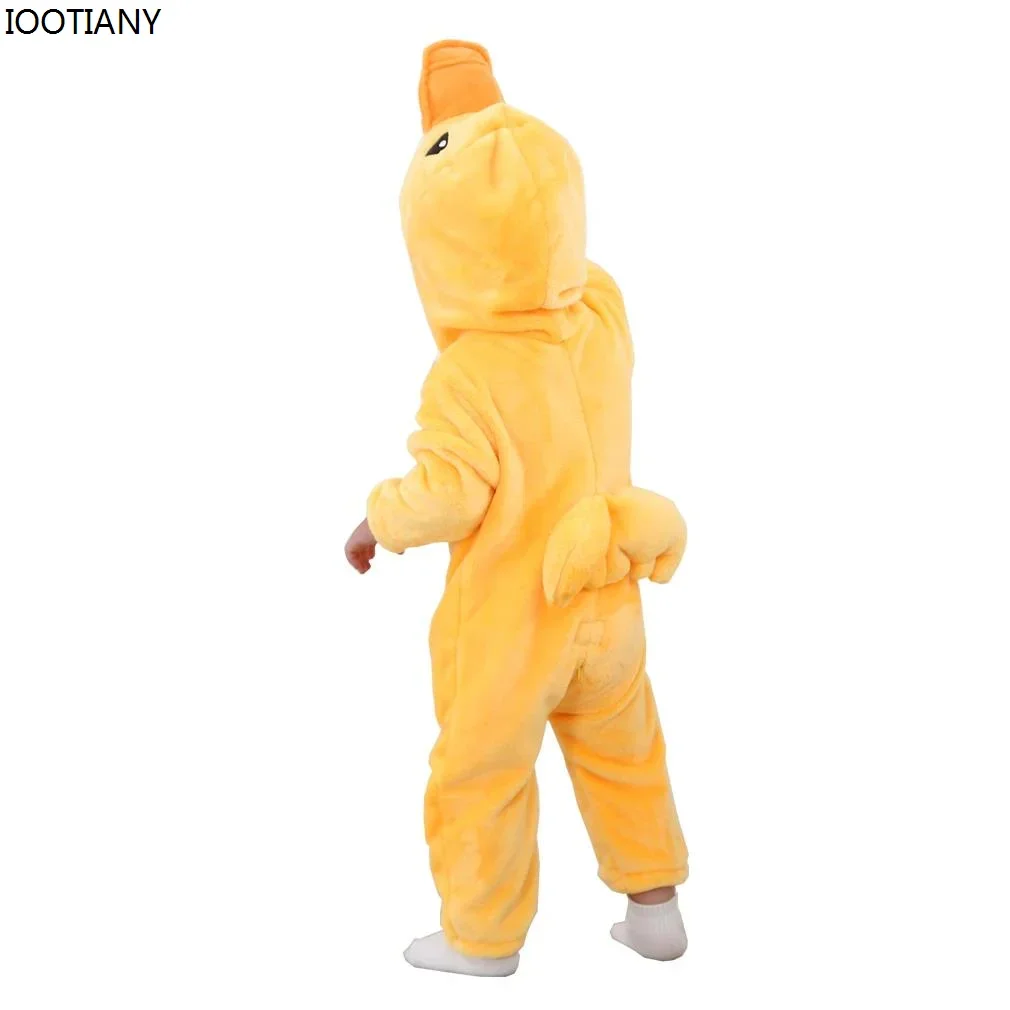 Косплей Хэллоуин мультфильм животных ролевой костюм детский костюм желтой утки детский милый фланелевой комбинезон карнавальная вечеринка Ma