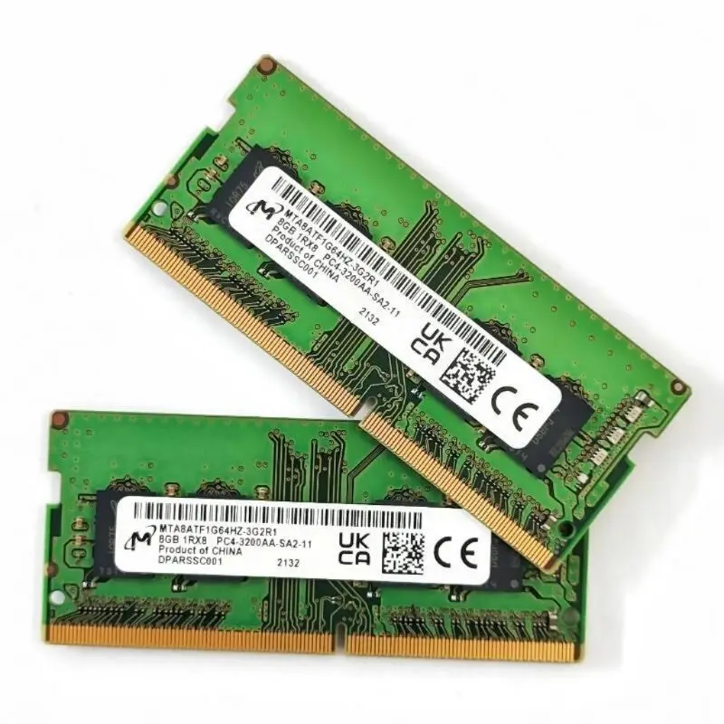 Micron DDR4 RAM 8 GB 3200 MHz 260Pin 1,2 V Laptop-Speicher DDR4 8 GB 1RX8 PC4-3200AA-SA2-11 SODIMM Notebook-Speicher