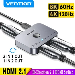 Splitter 8K HDMI 4 k144hz 2 w 1 Out dla TV Xiaomi Xbox SeriesX PS5 HDMI Monitor kablowy projektor HDMI przełącznik 2.1