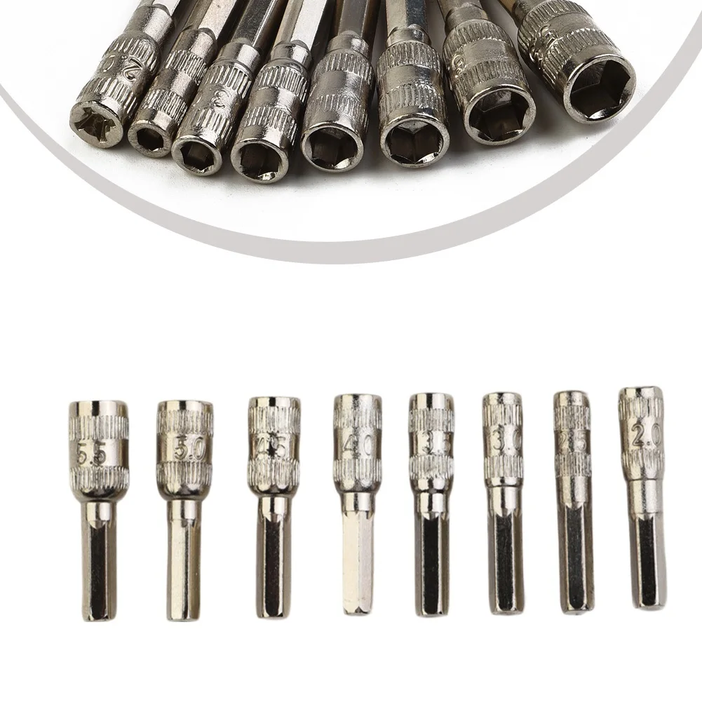 10 stücke PH2 2,5mm-5,5mm Buchse Schraubendreher-bits Hex Schaft Mutter Fahrer Für DIY Anziehen Mutter Bolzen für Reparatur Werkzeug Schlüssel Werkzeug