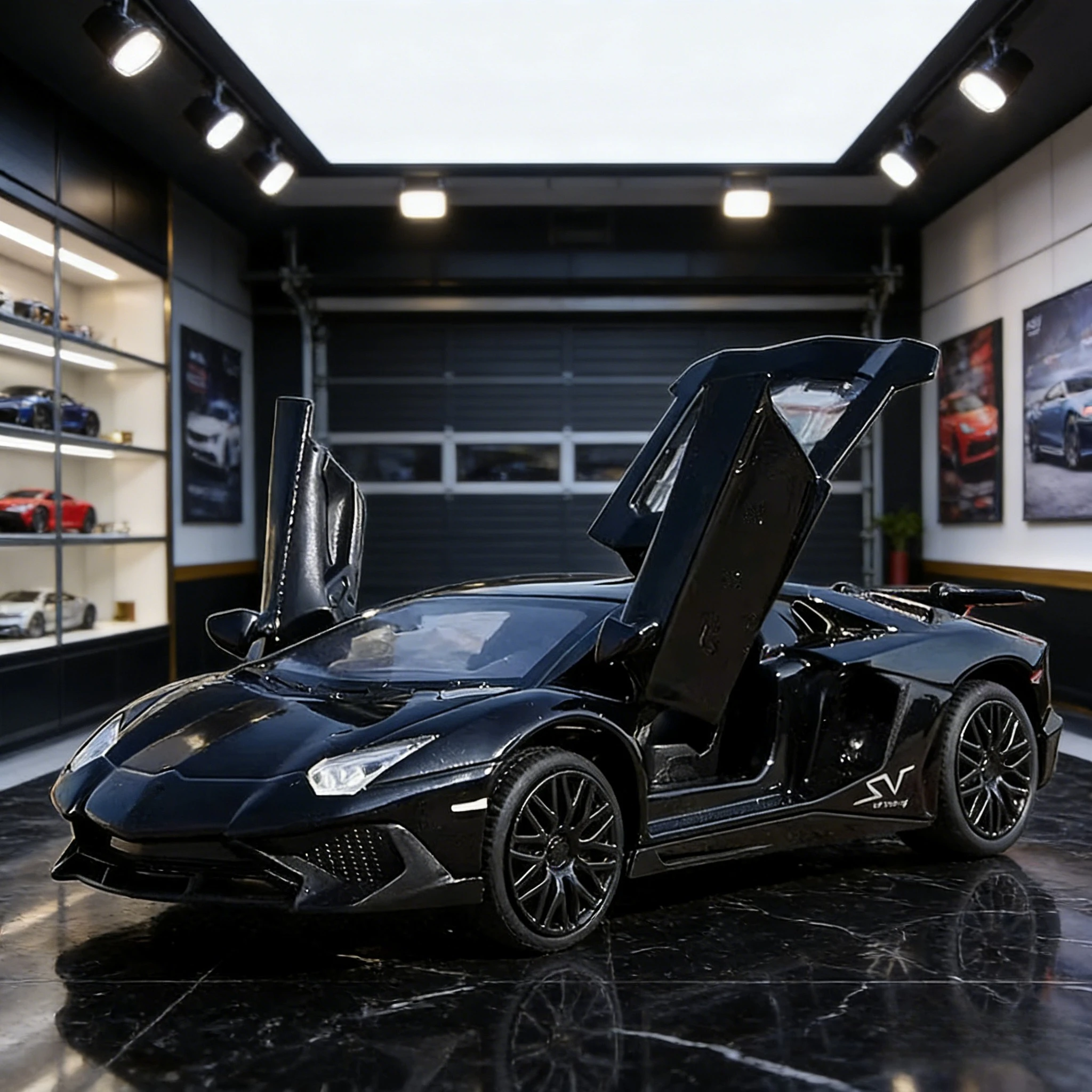 

Для 1:32 Lamborghini Aventador LP750-4 из сплава, спортивный автомобиль, литая под давлением модель звука и света, серия детский Tok KidsGiftПодарок на день рождения