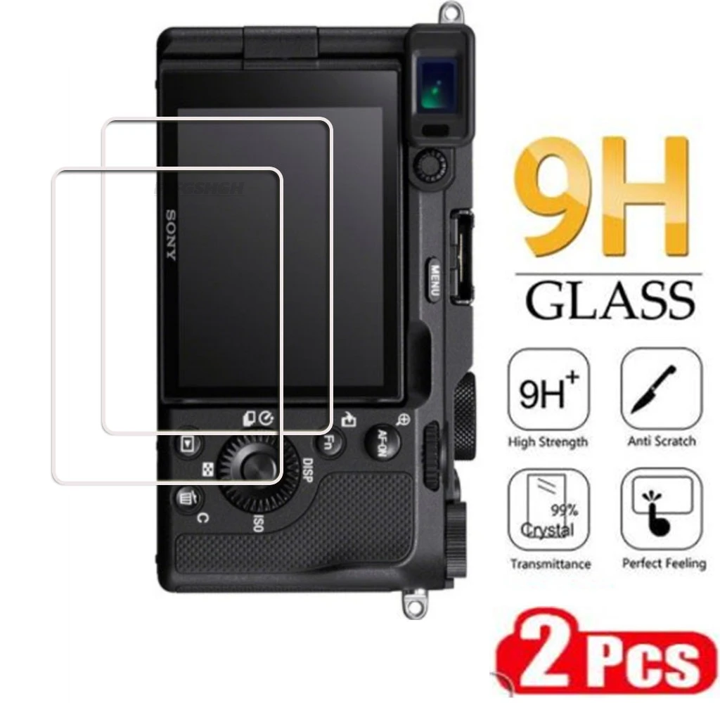 2PCS Vidro Temperado HD 9H para Câmera Sony Alpha 7C II A7C2 A7C R A7CII A7CR M2 Vlog - Película Protetora de Tela