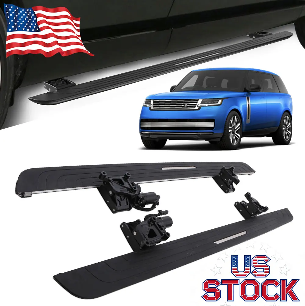 Fit for 2023 2024 2025 2026 LR Range Rover LWB Deployable Power Electric Running Boards, Aluminum Retractable Side Step Nerf Bar