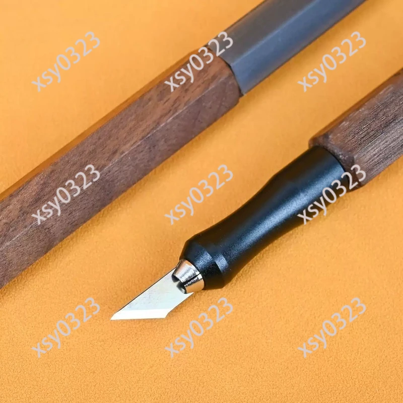 

Wide Blade Walnut Wood Pen Knife DIY Carving Cutter for Model Building Hobby Craft Tool