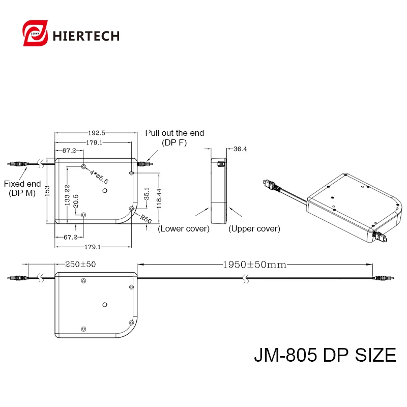 Hiertechdp Video Cable 1.98m Cable Reel with Automatic Retractable Cord and Self-Locking Device for Computer Host Use