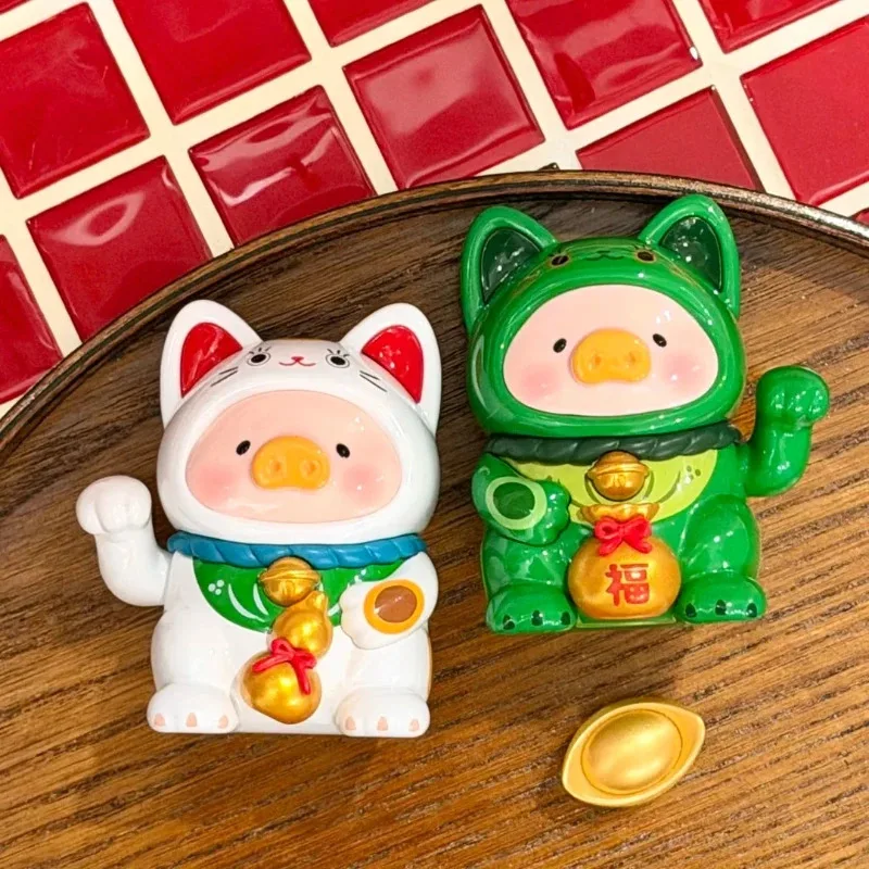 

Коллекционная фигурка LULU The Piggy Lucky Cat Series: Сюрприз-бокс, игрушка-сюрприз, подарок, настольное украшение, аниме-фигурка