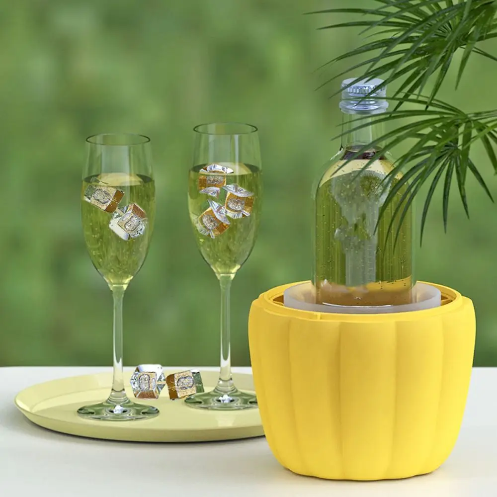 

Durable 2-in-1 Pumpkin Ice Cube Maker Multi-functional Silicone Ice Bucket Portable Ice Cube Tray Kitchen Tool