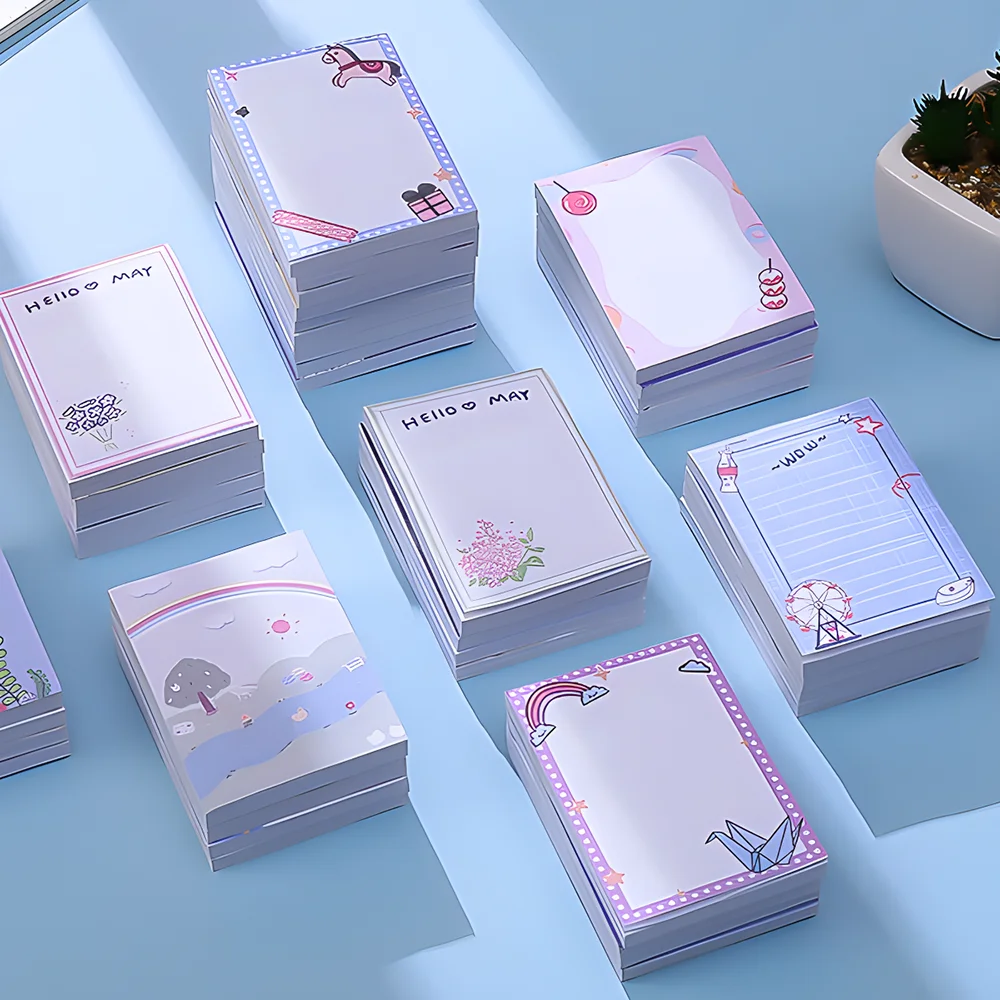Fancy Cute Non-sticky Notes Memo Pad Balloon Paper Notepad School Office Girl Kids Stationery Planner Checklist Index Tab Agenda