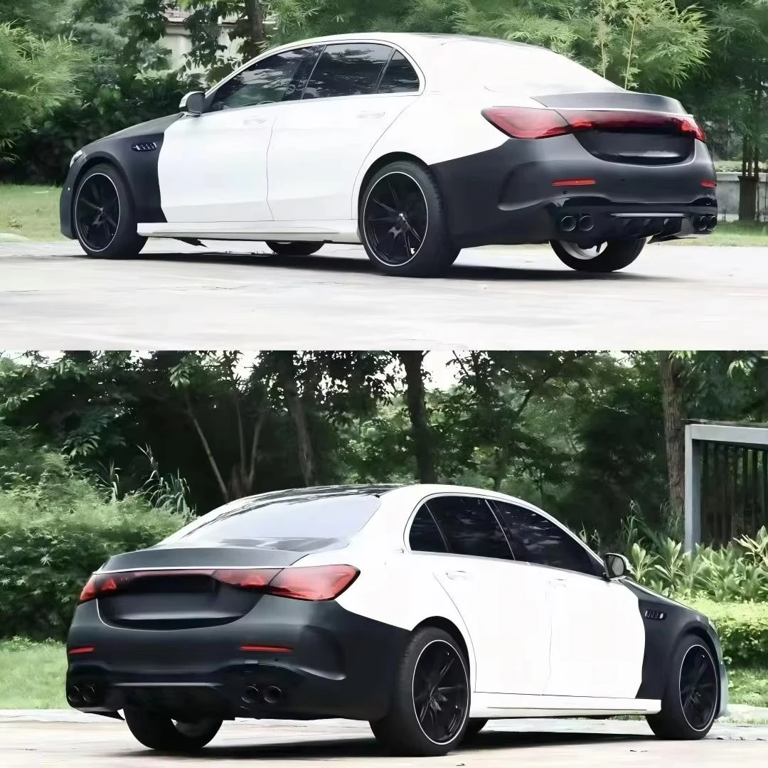 New C-Class W205 2015-2021 Bumper Body Kit Bolt-On Universal Fitment for C63 AMG Upgrade 3