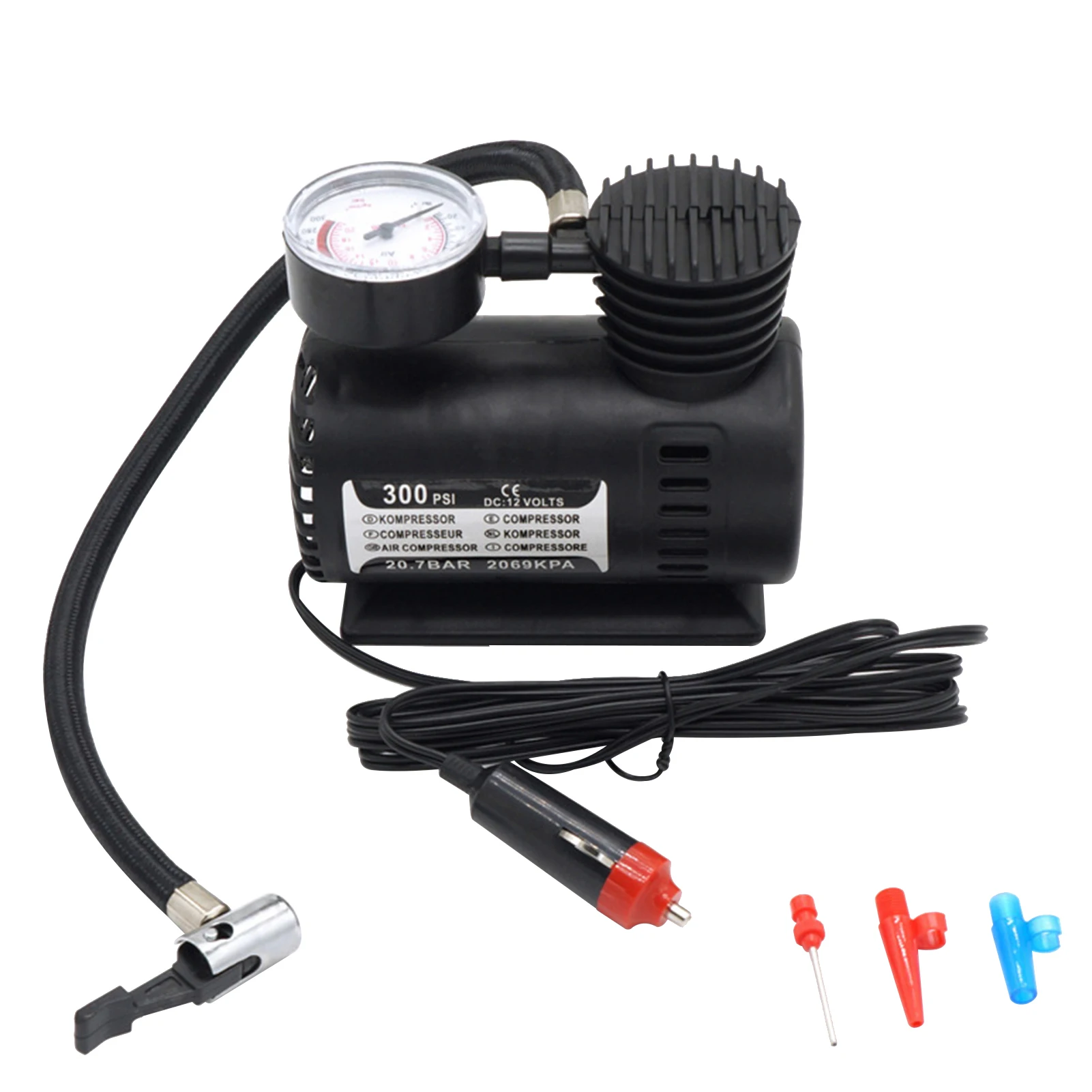

Новый портативный автомобильный насос 300psi 12V для накачивания шин, электрический насос для экстренных случаев