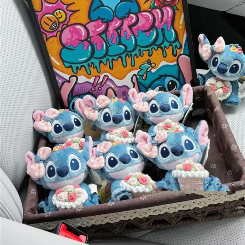 Breloczek Pluszowy Stitch Przytulanka Mała Kim Śliczna Lalka Zawieszka Bukiet Rąk Stitch Pluszowy Brelok Zawieszka do Torby Prezent dla Dzieci Dziewczynek Fanów
