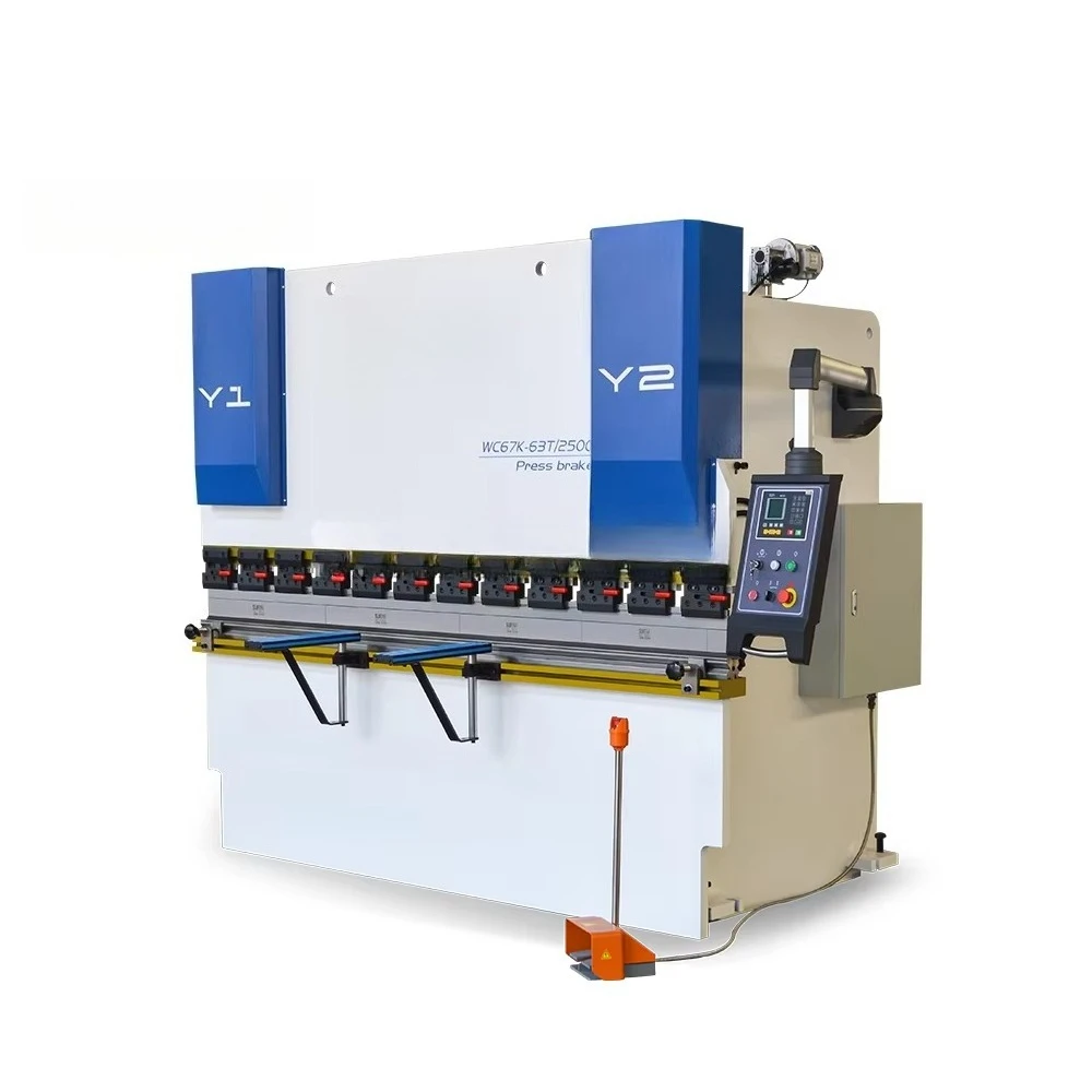 Torsion 2024 WC67K-63T /2500 Metal Steel 4+1 Axis Press Brake Shaft Bending Machine  Cnc Press Brake