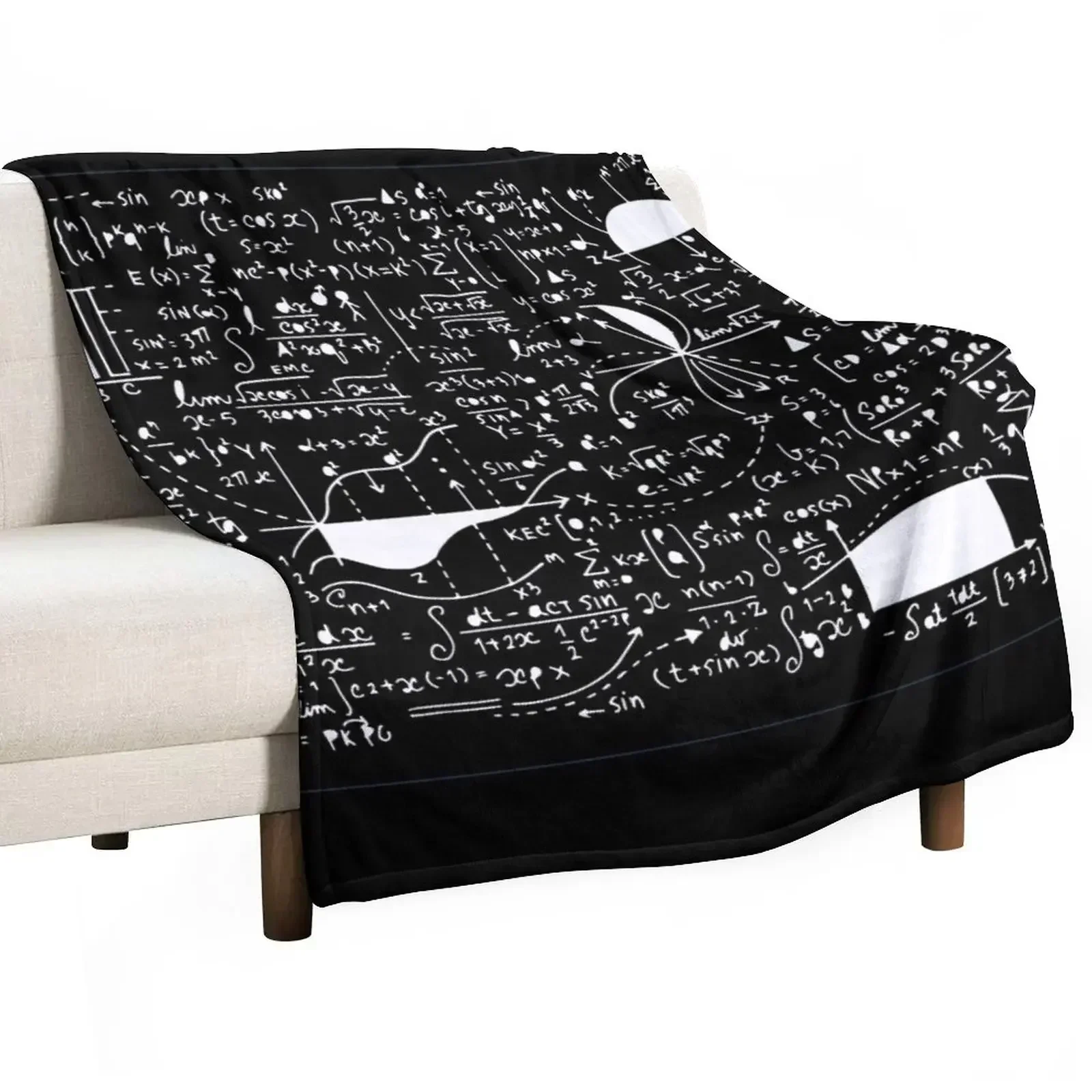 Math formulas Throw Blanket For Sofa Thin Plaid on the sofa Bed Fashionable Blankets