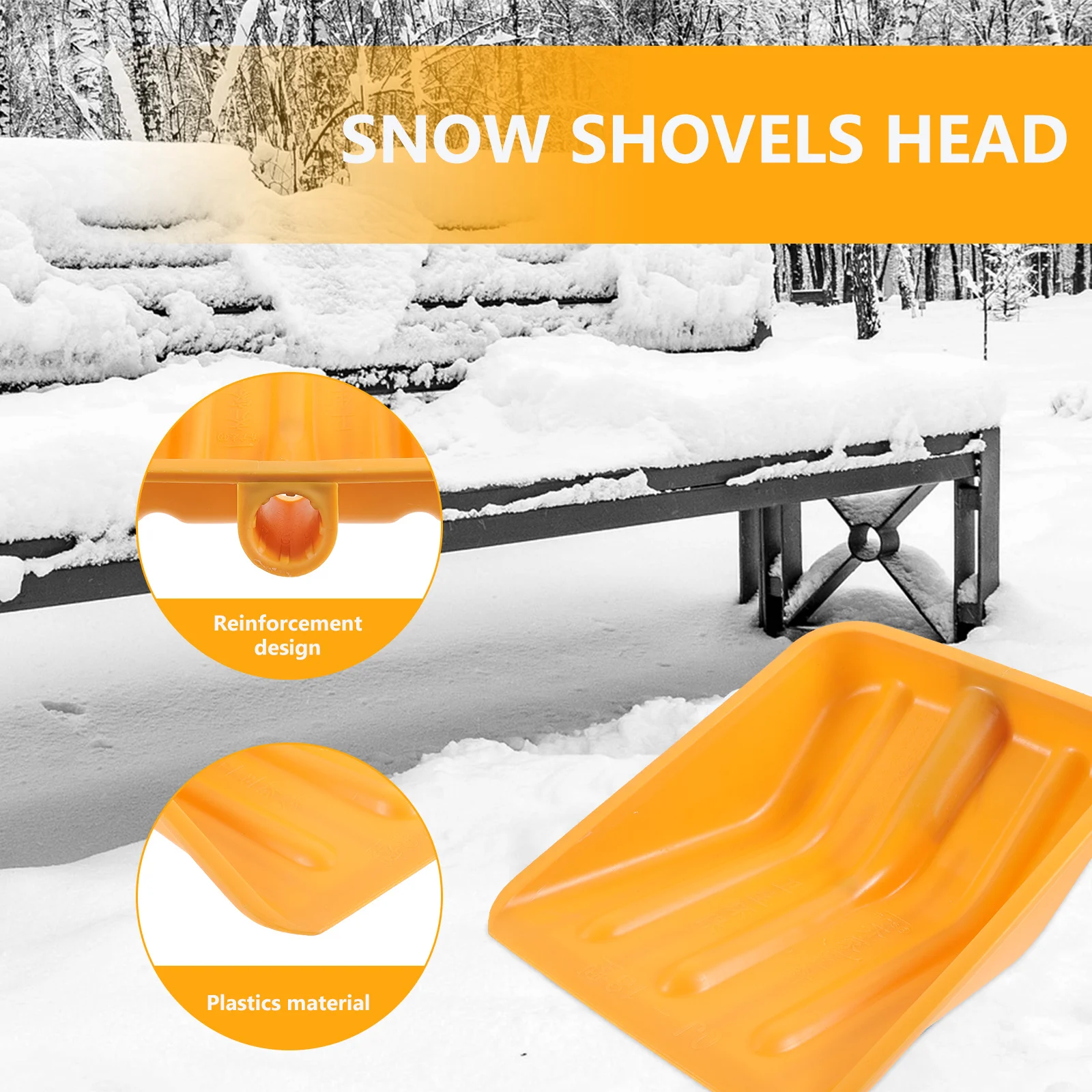 

Thickened Snow Head High Strength Ice Removal Tool For Driveway Outdoor Snow Scraper Replacement Shovel Head Plastic Multi-Use