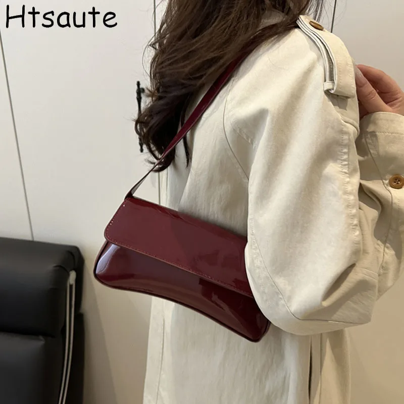 

Solid Color Underarm Bag For Women Zipper Mobile Phone Bags Simple PU Leather Shoulder Crossbody Small Square Bag Mini Handbag