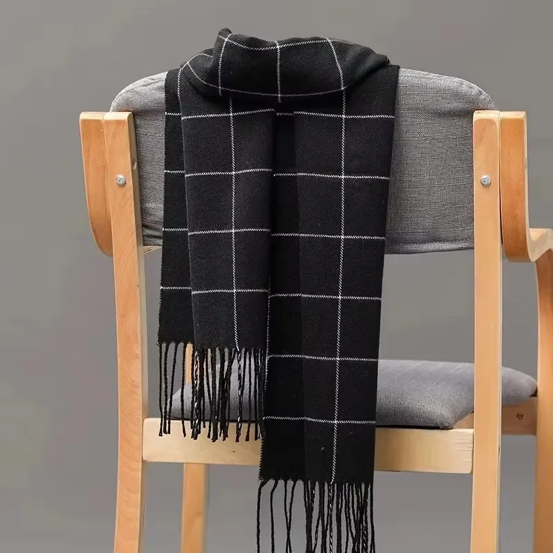 

190*35cm Men Girls Neckwear Unisex Children Scarf Autumn Winter Long Thick Warm All-match Cashmere Shawl Pashmina Muffler Wrap