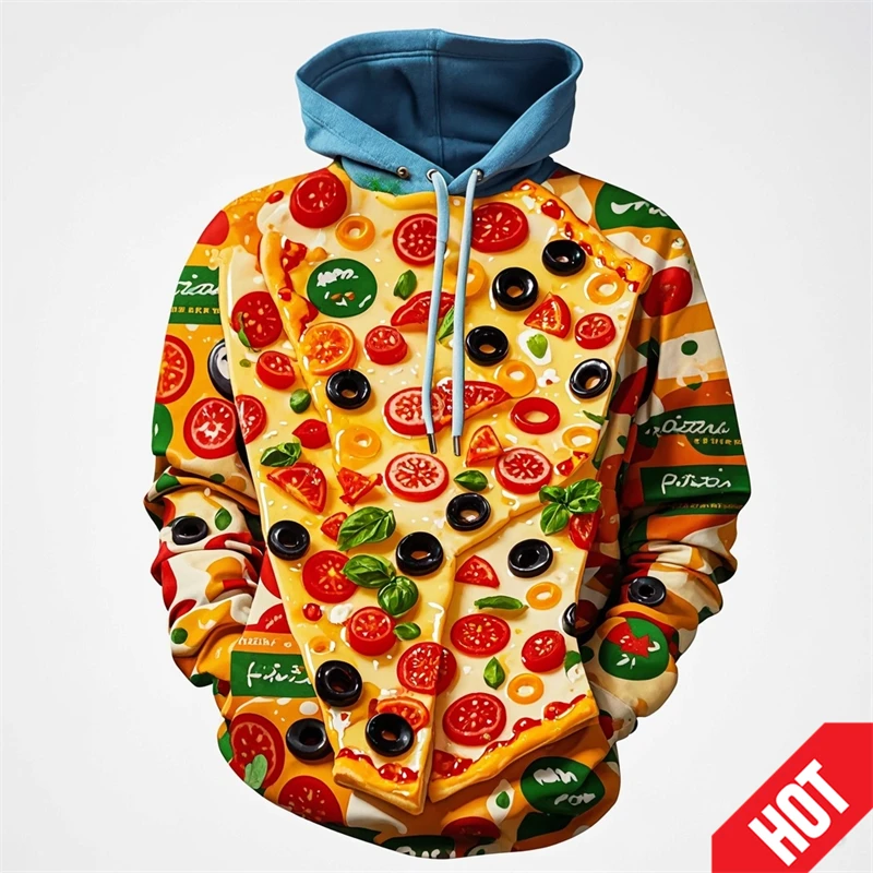 

Pepperoni Pizza 3D Print Hoodie Pullover Hipster Food Hoody Casual Streetwear Funny Women Men Unisex Clothing New Design Hoodies