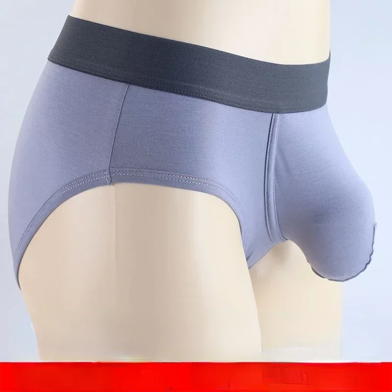 Man Super Bulge Pouch Boxers Modal Breathable Sexy Lingerie Summer Elastic U-Convex Underwear Big Penis Gay Lingerie Enhancing