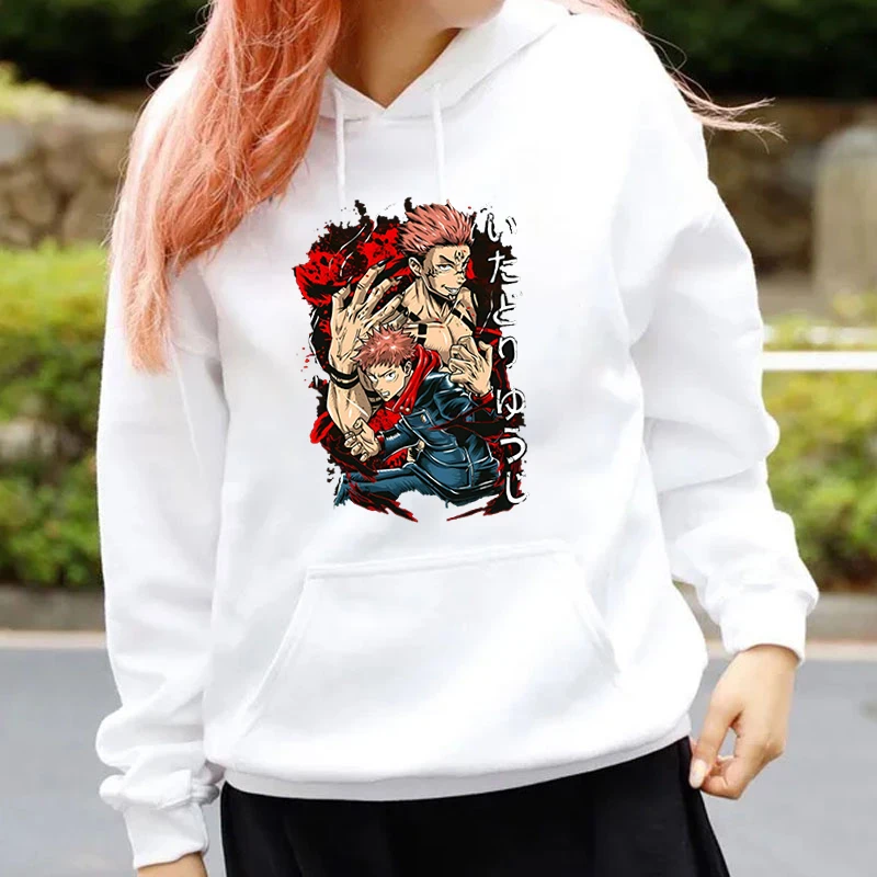 Men's Women'S Winter Autumn Fashion Hooded Casual Long Sleeve Anime Ryomen Sukuna Itadori Yuji Hoodie Sweatshirts Loose Pullover