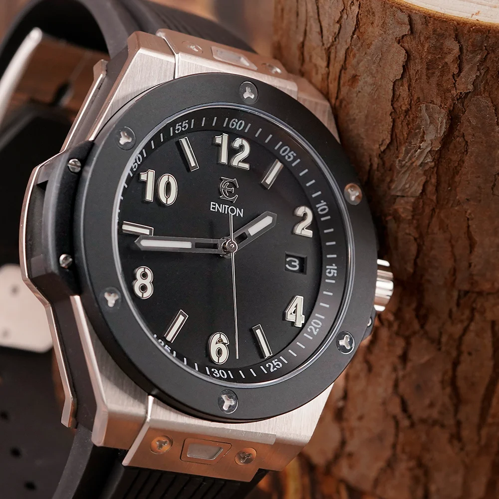 

ENITON 42mm stainless steel luminous business luxury rel ó gios masculino sports NH35 waterproof high-quality orologio da uomo