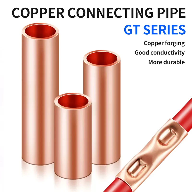 

1000PC φ1.5/2/2.5/3/4/5/6/7/8/10 mm GT Copper Connecting Pipe Connection Tube Wire Connector Cold Crimping Terminal