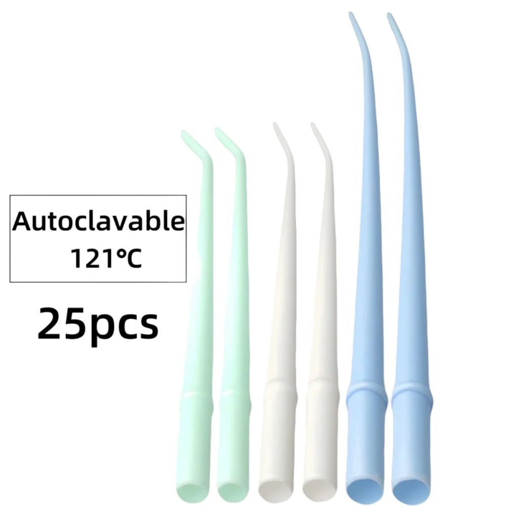 

25pcs/pack Dentistry Suction Tube Odontologia Plastic Curved Tips Surgical Aspirator Dental Saliva Ejector Strong Suction Tips