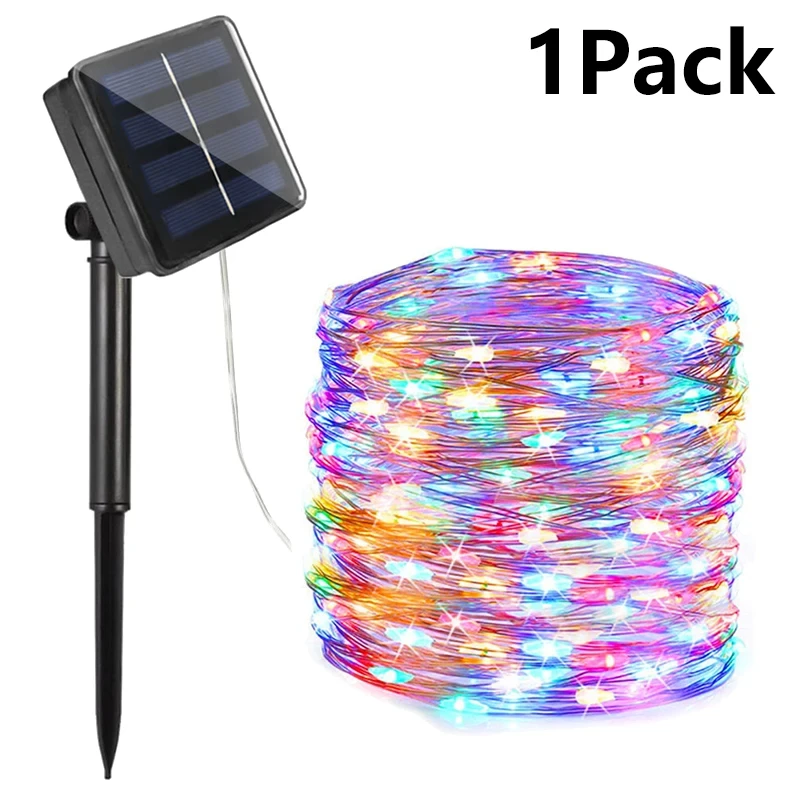 Solar-Lichterkette für Außenbereich, Wasserdicht, 8 Modi, Funkelnde Seil-Lichterkette, Girlande für Terrasse, Garten, Rasen, Baum, Hof, Zaun