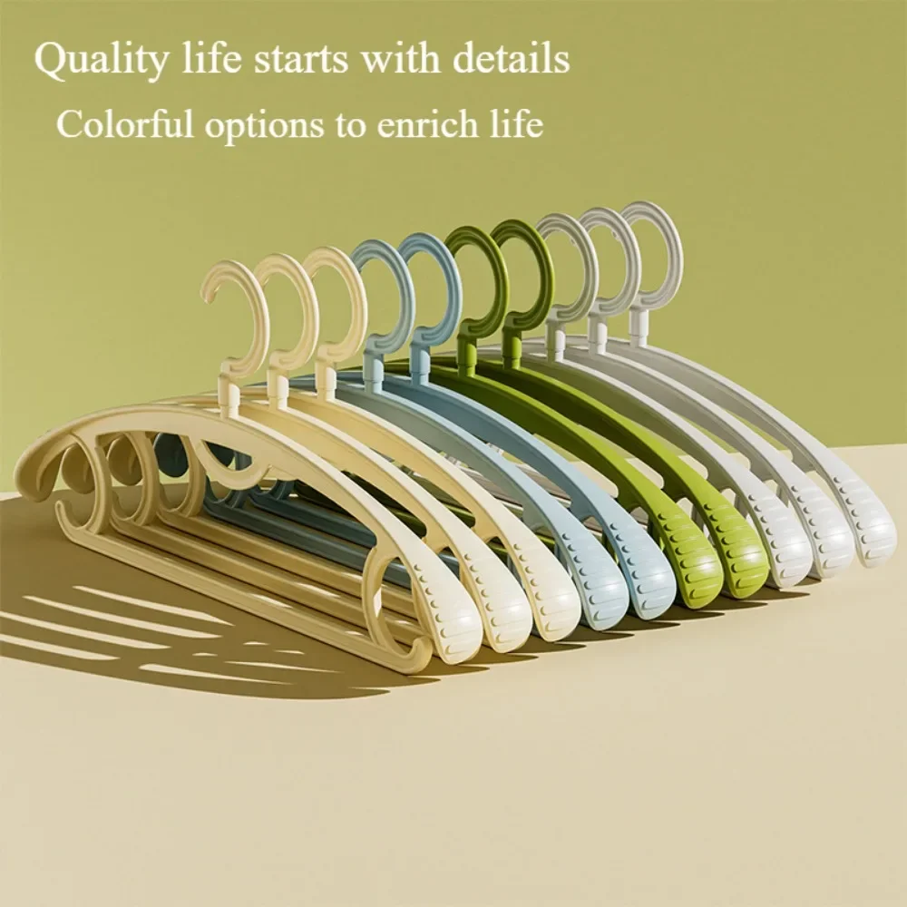 5pcs Adult Wide Shoulder Thickened Non-slip Clothes Hanger Household Clothes Rack Clothes Drying Rack Plastic Clothes Hanger