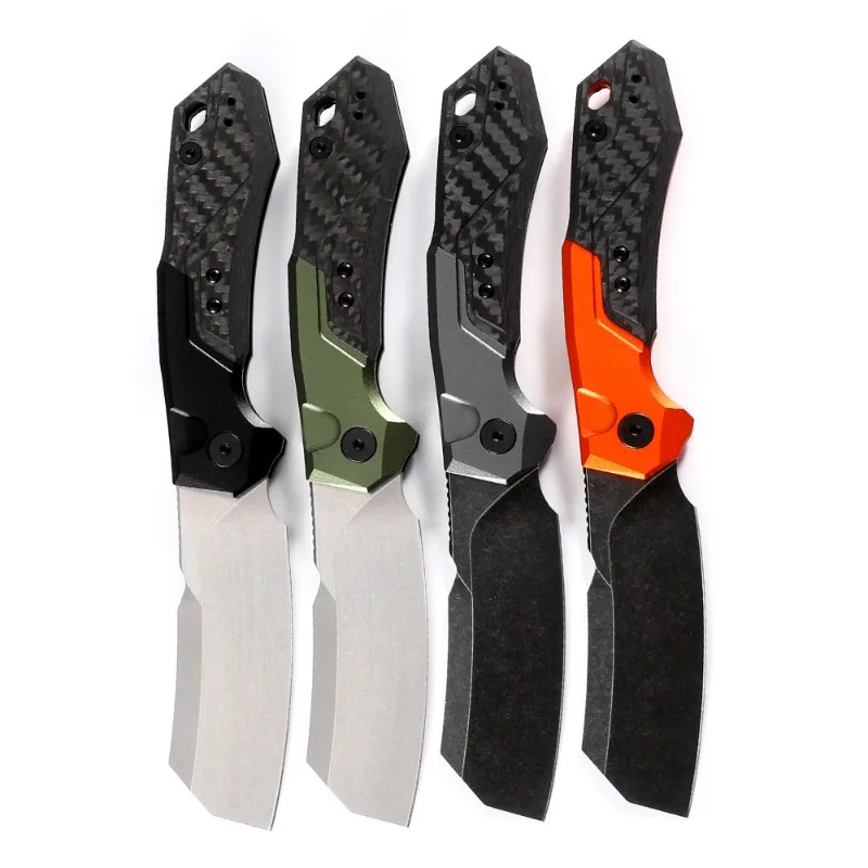 Portable 7850 Folding Camping Outdoor Knife CPM154 Blade Carbon Handle Hunting Survival Tactical Knives Fruit Utility EDC Tools