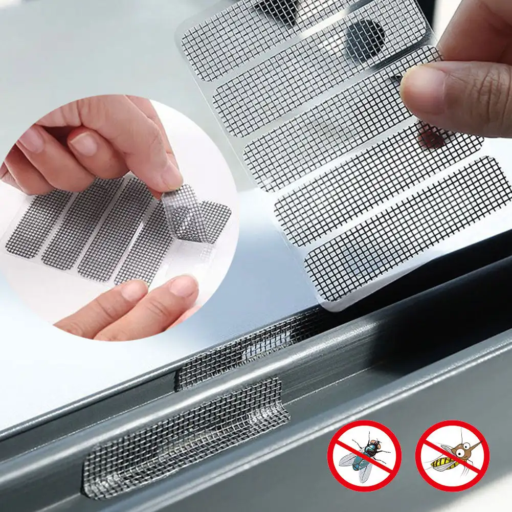 6/10/25/50pcs Adhesive Fix Net Window Home Anti Mosquito Fly Bug Insect Repair Screen Wall Patch Stickers Mesh Window Screen