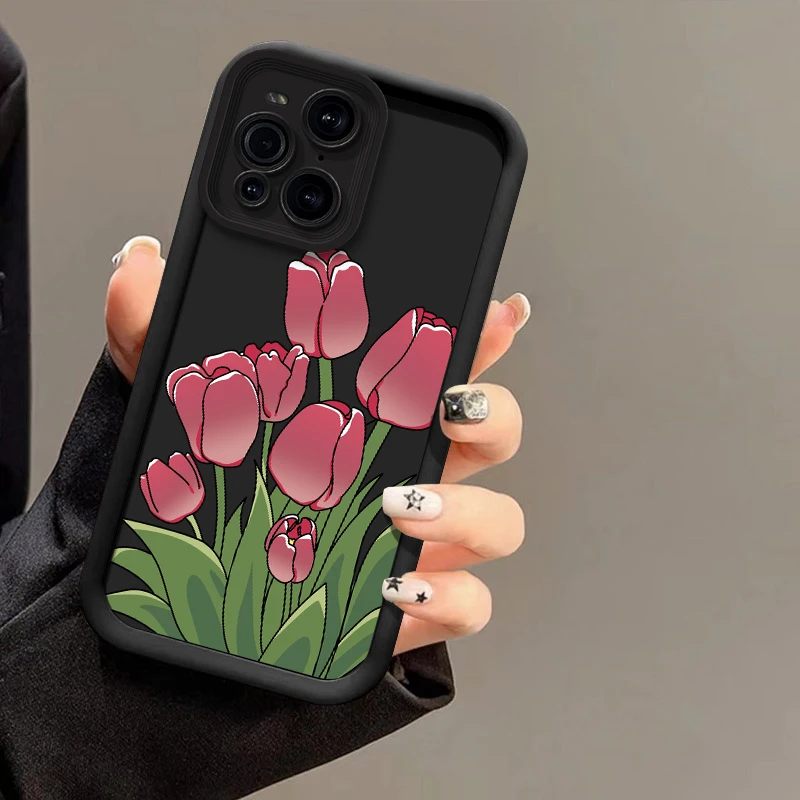 Silicone Phone Case For Motorola Moto E32 E14 E13 G05 G85 G56 G86 Edge 50 60 Funsion 40 Neo E40 Flower Print Soft TPU Cover