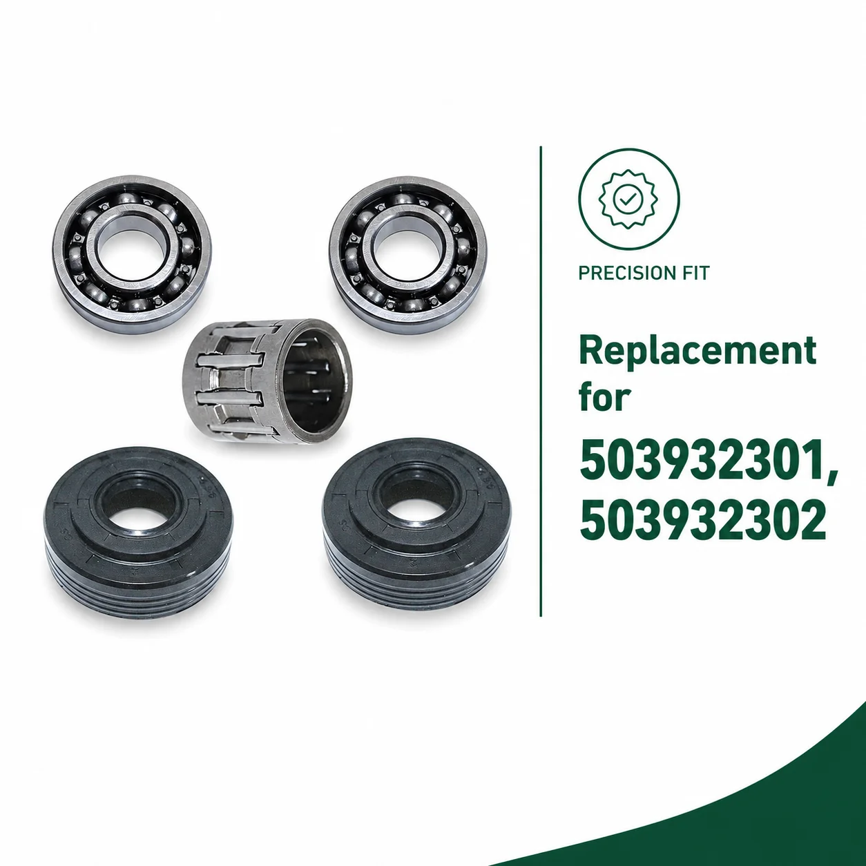 Crankshaft Bearing Oil Seal Kit For Husqvarna 340 340E 345 345E 346 350 350E EPA Saw Parts Replace 503932301,503932302,503932302