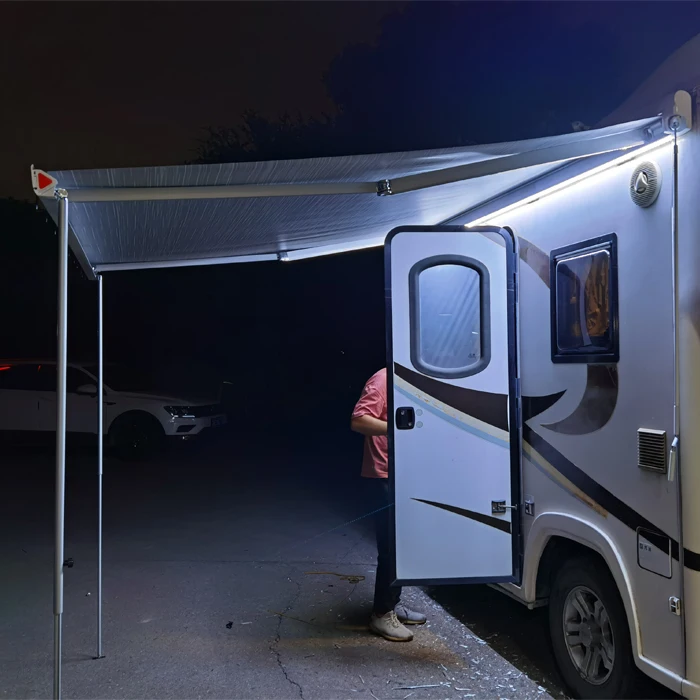 

Second-generation wind-resistant high-end RV awning RV awning Electric awning Side tent