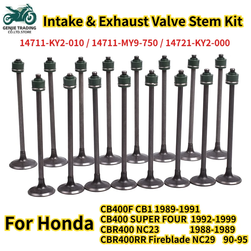 Válvulas de Admisión y Escape para Motores Honda CB400 SUPER FOUR CB400F CB1 CBR400 NC23 CBR400RR FIREBLADE NC29 (2/4/8/16 Válvulas)