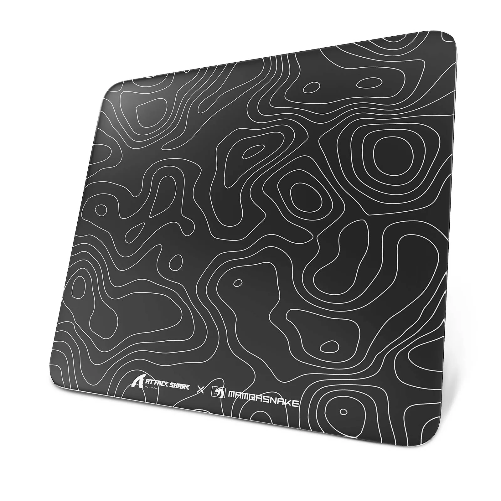 ATTACK SHARK CM05 Gaming-Mauspad aus Gehärtetem Glas, Ultra-Glatt, 9H Gehärtetes Glas, 45*40*0,5cm, Topografische Kontur