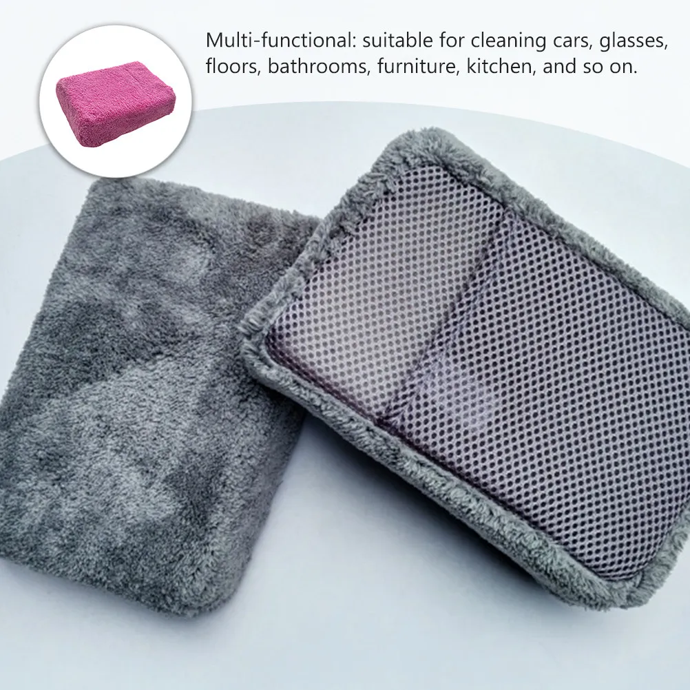 Car Cleaning Sponge Block Heavy Duty Wash Mitt for Auto Detailing Home Use Strong Detergency Comfortable Handle Multi Surface