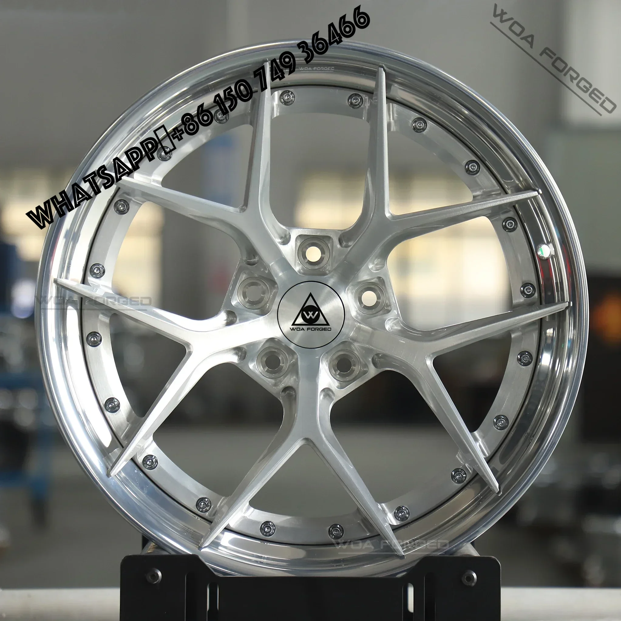 

6061-T6 WOAFORGED S101SC OEM Custom Forged 2 3 Piece Aluminum Alloy Wheel Rims Polished Brushed Silver 5x112 5x114.3 5x