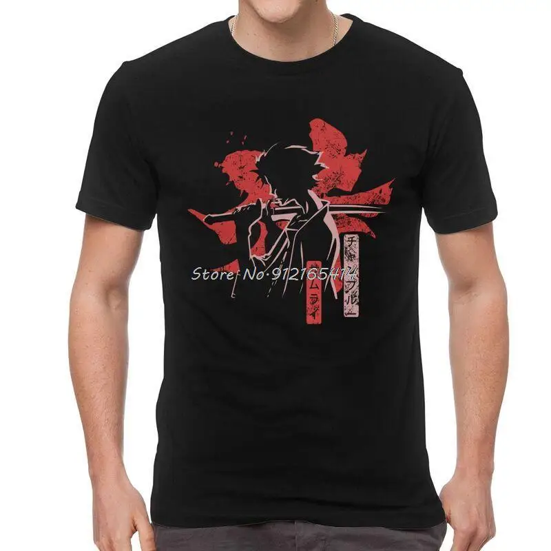 Anime Manga Samurai Champloo T-shirt Men Fashion T Shirt Mugen Fuu Jin Tshirt Cotton Anime Tees Tops Streetwear Harajuku