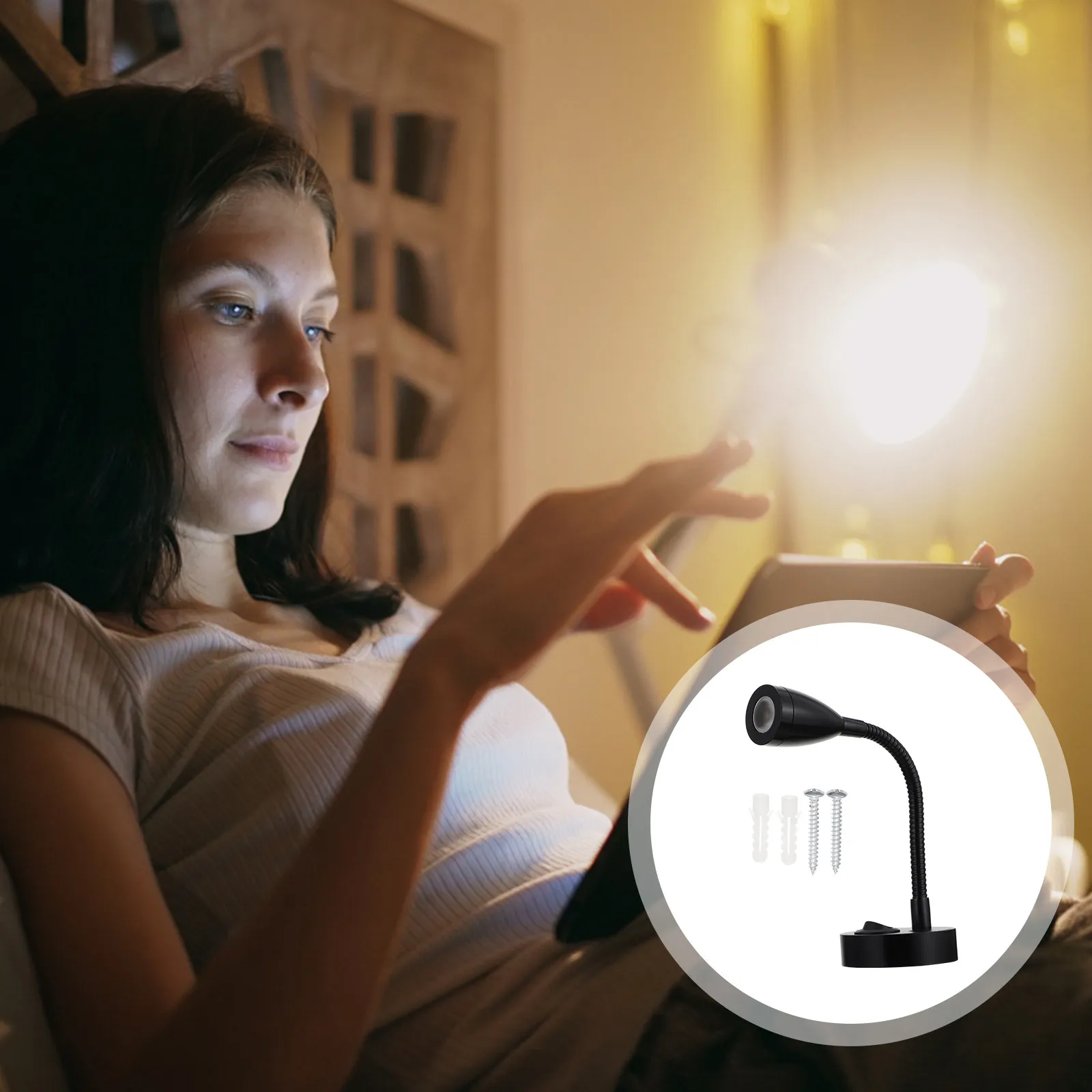 3W LED Wall-Mounted Reading Light for Yacht, RV, Marine, Motorhome – Flexible Gooseneck Rotation