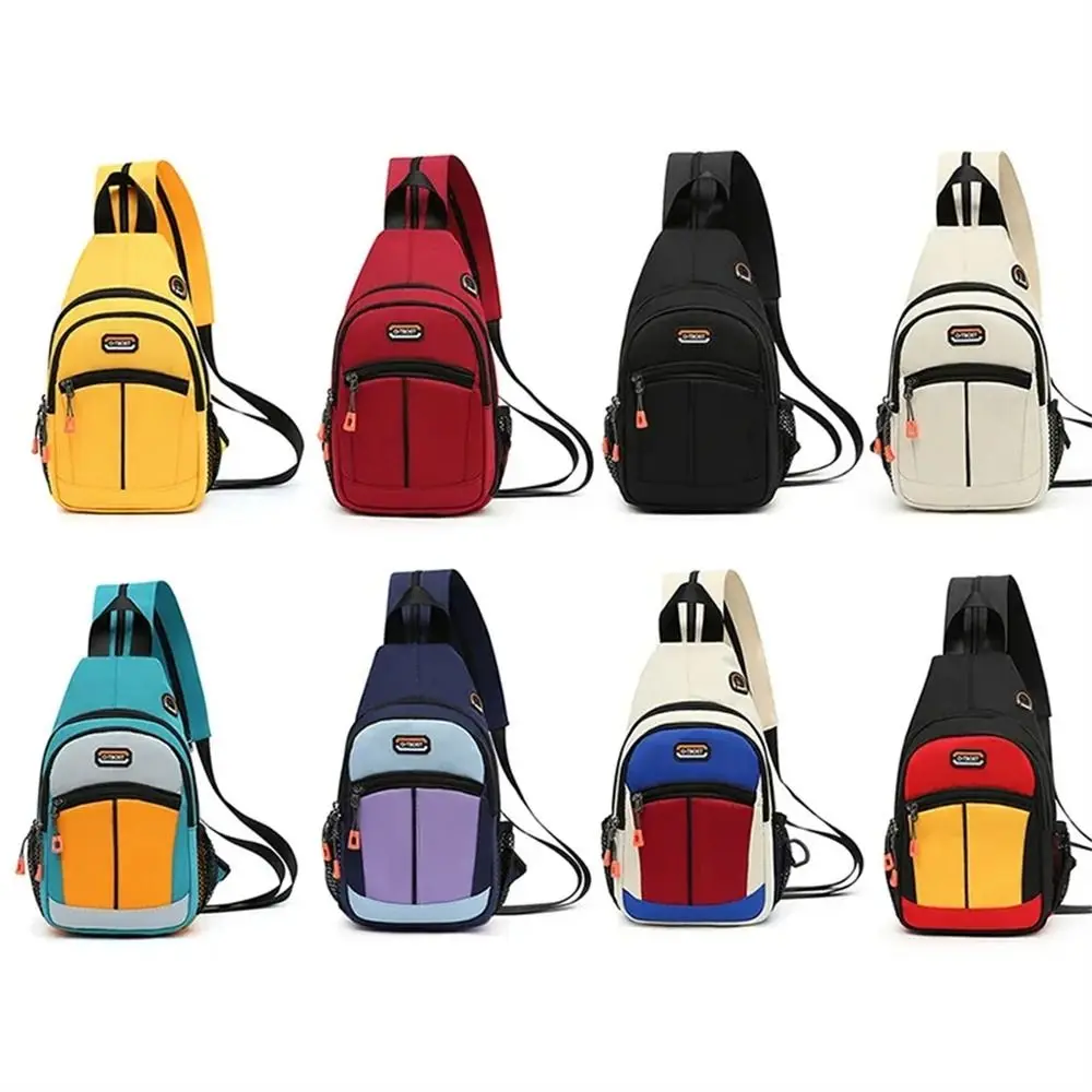 with Earphone Hole Sling Chest Bag Shoulder Bag Messenger Bag Girl Crossbody Bag Casual Multi-Functional Mini Backpack Running