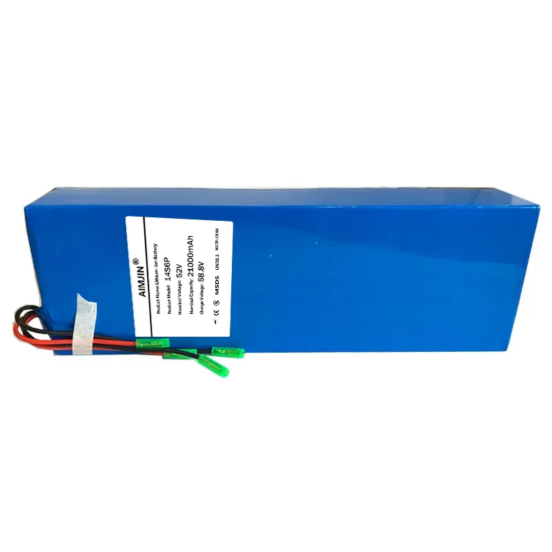 ❤️ 18650 Lithium 14S6P 52V 21Ah Battery Pack Built-in 20A Balanced 1500W High-power Electric Tool Backup Battery for Zero 10/10x