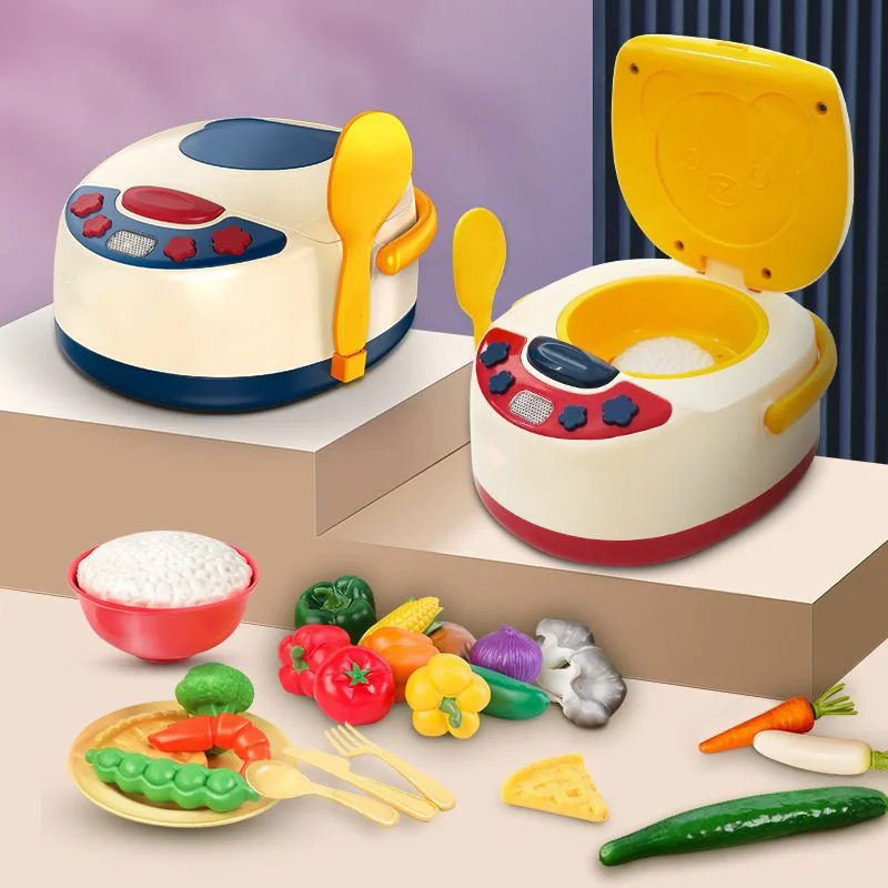 Juguetes de cocina para niños, modelo de olla arrocera, juego de simulación, electrodomésticos de cocina para accesorios de comida, juguete, regalos para jugar a las casitas