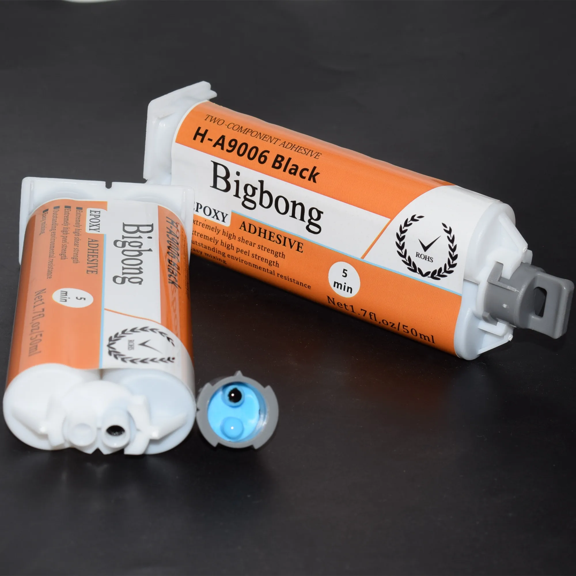 

2pcs 50ml Resin AB Glues 1:1 Black Epoxy Adhesives Set for Granite Stone Wood Ceramic Metal Plastic Tile Crack Chip Repair Joint