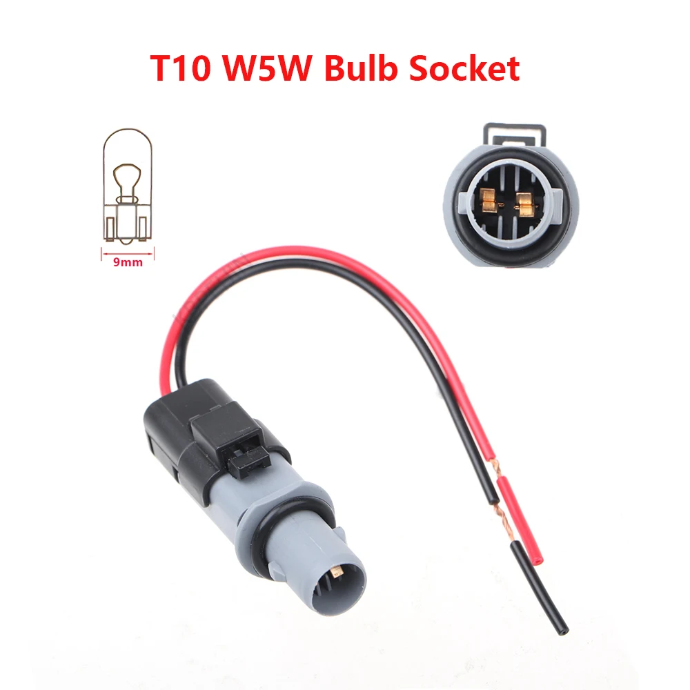 1 Set Car Light Socket Adapter T10 W5W Bulb Holder For Peugeot 206 207 307 Citroen C2 Elysee Connector Accessories